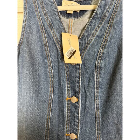 NWT Universal Thread Denim Button Front Midi Dress Sleeveless Size 0 Retro Midi - Picture 6 of 11
